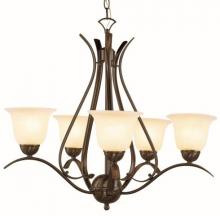 Trans Globe 9285 ROB - 5 LT CHANDELIER-MARBLEIZED GLS